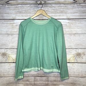 Patagonia Size Large, Mint Green Capilene Baselayer Pullover Crewneck Top